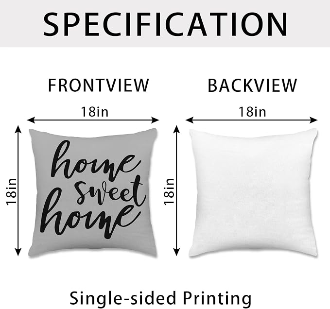 Hexagram Grey Geometric Pillow Covers 18x18 Set of 4, Decorative Outdoor Modern - Image 3