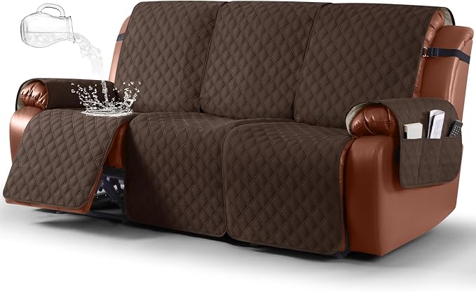 Ruaozz Waterproof Recliner Sofa Covers, 1-Piece Couch Covers by RuaozzFurnitureCovers