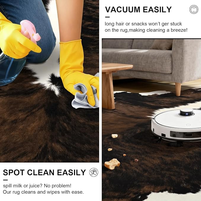 BENRON Premium Cowhide Rug, Faux Cow Hide Rugs - Image 7