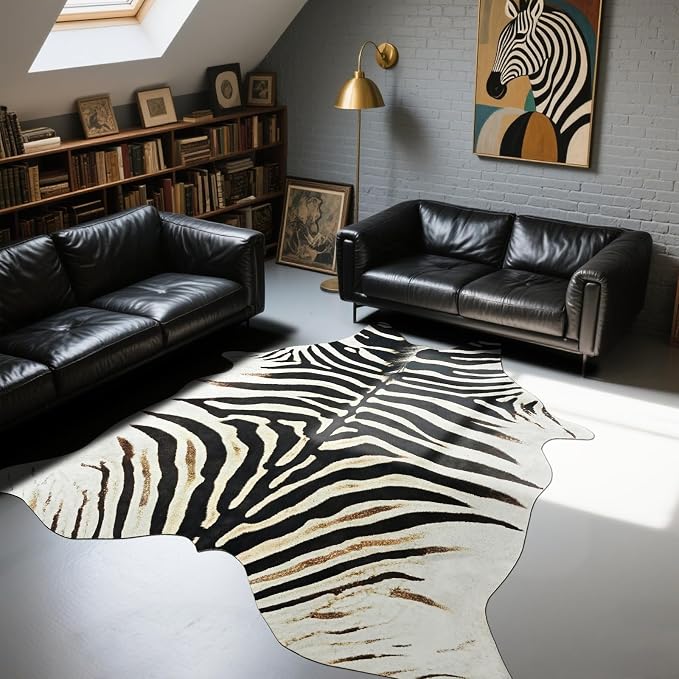 BENRON Zebra Rug, Cute Animal Hides and Skins - Image 3