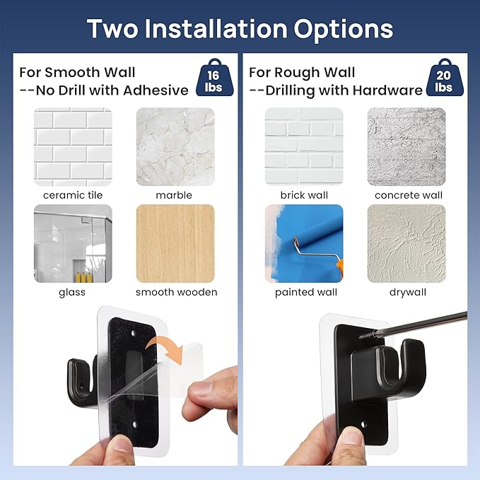 ENJOYBASICS No Drill Curtain Rods - Image 3