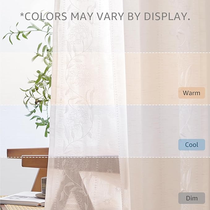jinchan Winslow White Linen Curtains - Image 7