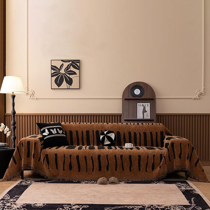 VClife Aztec Couch Cover for Sofa, Thick Plush Jacquard Couch Cover for - Image 3