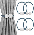 Melaluxe 4 Pack Magnetic Curtain Tiebacks, Decorative Curtain Holdbacks by Melaluxe