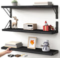 BAYKA Wall Mounted Floating Shelves, Wood Floating Wall Shelf by Bayka