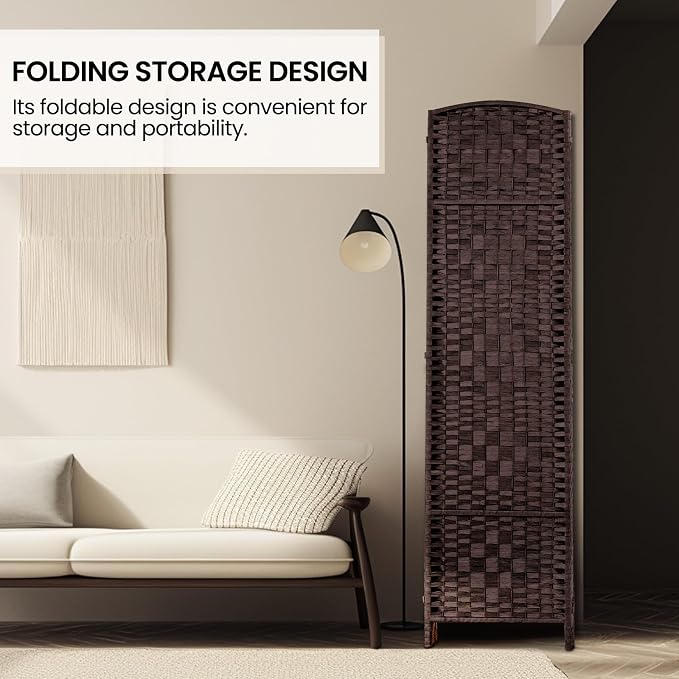 Rose Home Fashion Room Divider, 6 ft Tall Room Dividers and Folding Privacy - Image 5