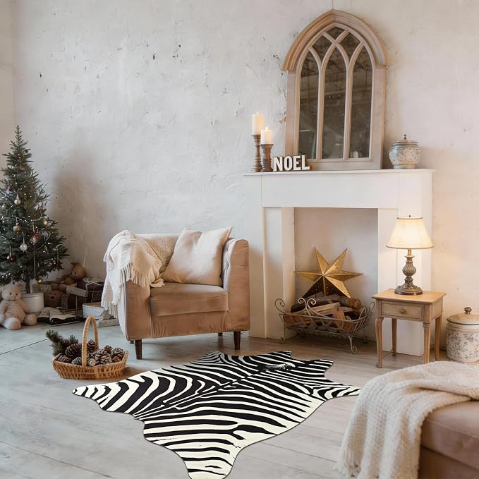 BENRON Premium Zebra Rugs for Living Room Bedroom, Non-Slip Throw Rug for Home - Image 5