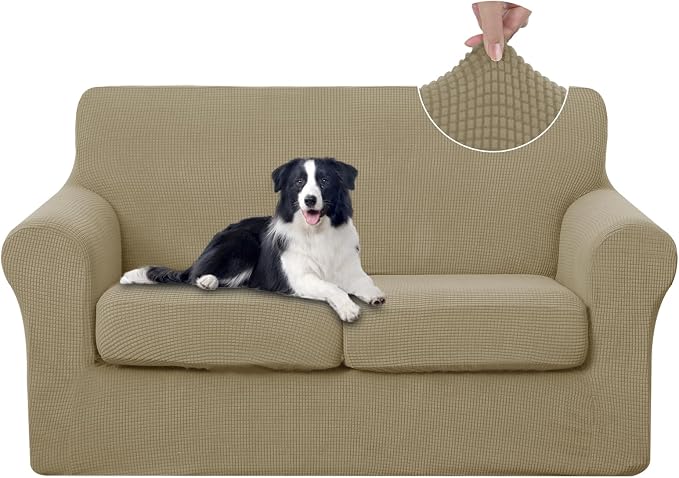 U-NICE HOME 3 Pieces Stretch Loveseat Couch Cover Sofa Cover Washable Sofa by U-NICEHOME