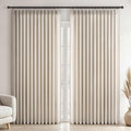 Topfinel 96 Inches Long Pinch Pleated Semi Sheer Curtains, Oatmeal Linen by Topfinel