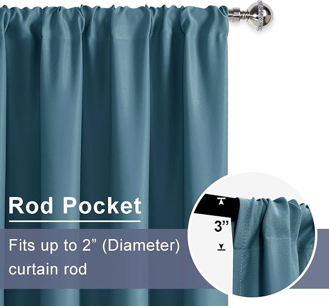 JIUZHEN Blackout Curtains for Bedroom– Thermal Insulated, Noise Reducing Room - Image 7