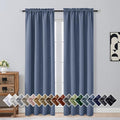 OVZME Denim Blue Blackout Curtains by OVZME