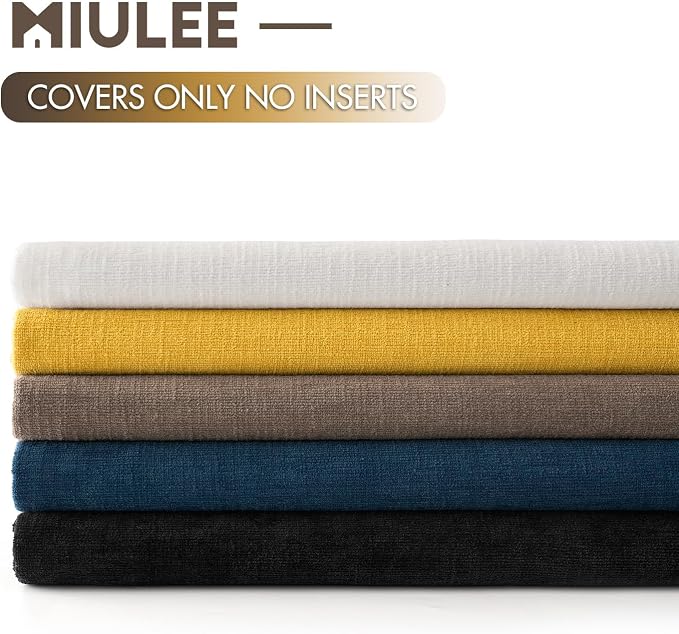MIULEE Yellow Couch Pillow Covers 20x20 Inch - Image 8