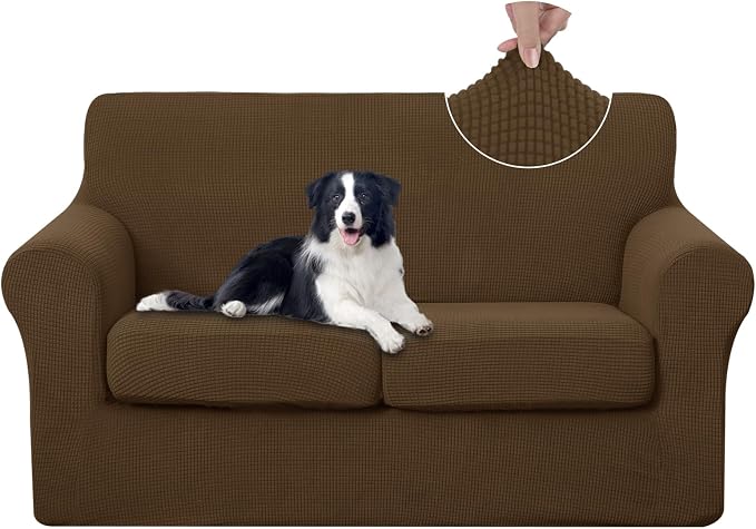 U-NICE HOME 3 Pieces Stretch Loveseat Couch Cover Sofa Cover Washable Sofa by U-NICEHOME