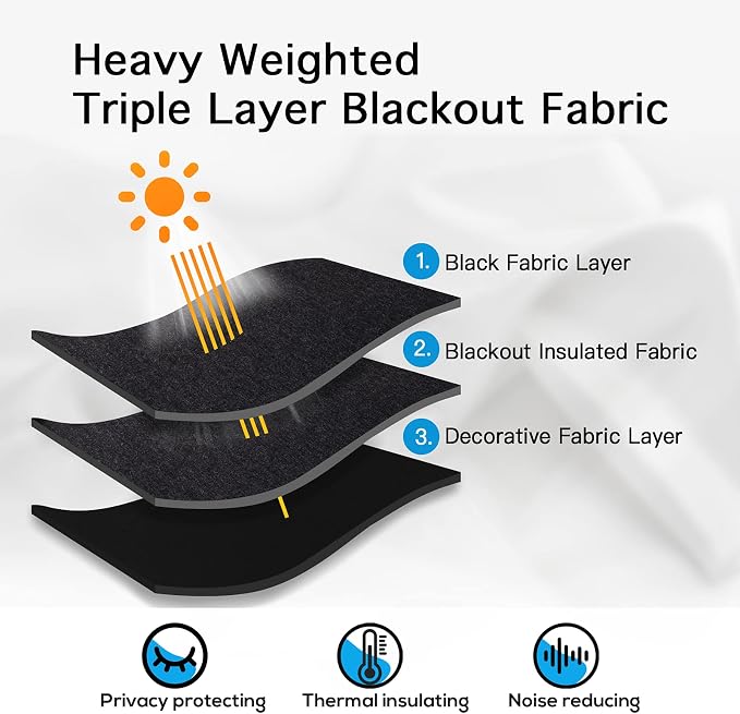 Blackout Curtains 90 inch Length, Thermal Insulated & Energy Efficiency Window - Image 3