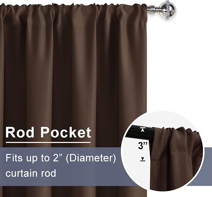 JIUZHEN Blackout Curtains for Bedroom– Thermal Insulated, Noise Reducing Room - Image 5