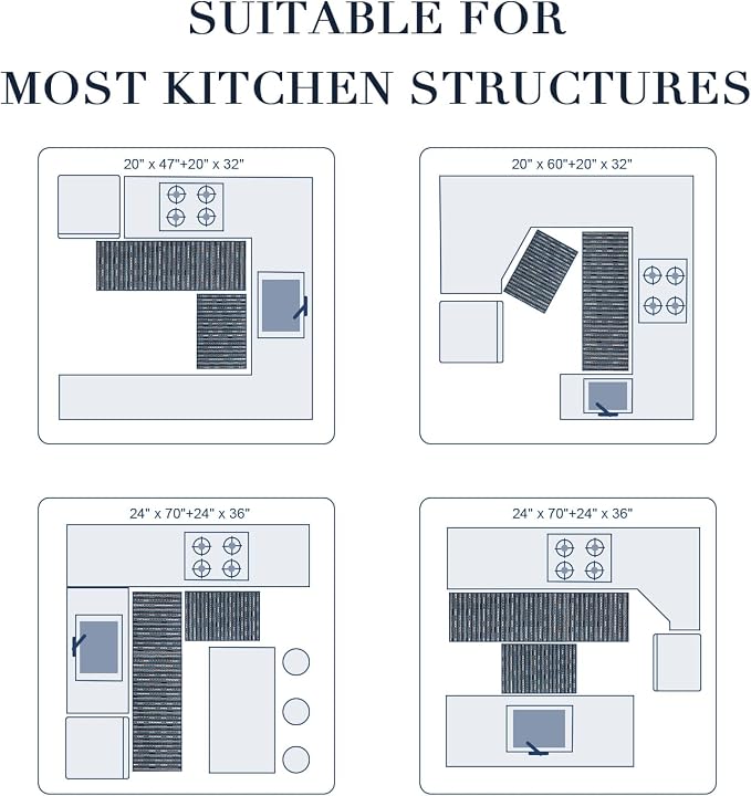 Kitchen Rugs Sets of 2-Non Slip Kitchen Mats - Image 5