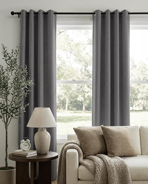 100% Blackout Shield Linen Blackout Curtains - Image 2