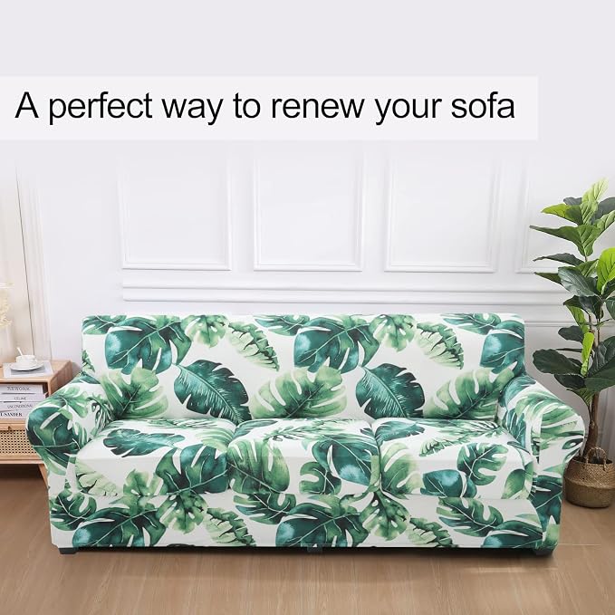 hyha Couch Cover, Floral Pattern, 4 Pieces, Sofa Slipcovers, - Image 8