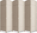 6 Panel Room Divider, 6Ft Folding Privacy Screen, Tall by cocosica