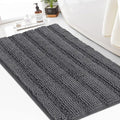 Turquoize Chenille Bath Rugs Shaggy Bathroom Rugs Non Slip Bath Mat by Turquoize