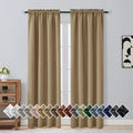 OVZME Taupe Blackout Curtains for Bedroom 84 Inch Length 2 Panels Set, Soft by OVZME