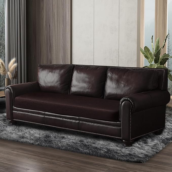 Leather Look Couch Cushion Covers Sofa Seat Slipcovers Sets Couches Furniture - Image 2