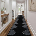 Seavish Runners for Hallways Non Slip 2.6x10 Low Pile Soft Black Carpet Runners by Seavish