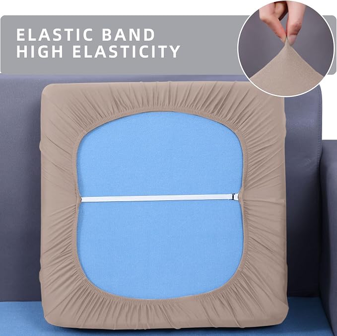hyha Waterproof Couch Cushion Covers, Stretch Sofa Couch Seat Slipcover - Image 5