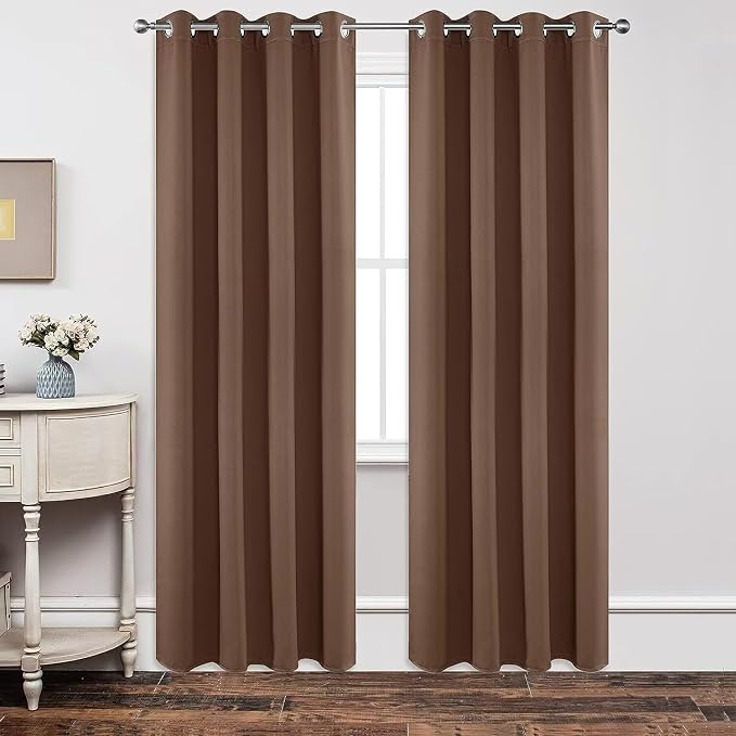 Joydeco Blackout Curtains 54 Inch Length 2 Panels Set, Thermal Insulated Long by JOYDECO