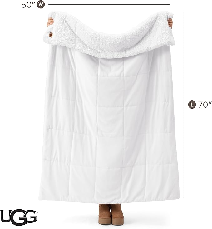 UGG Nita Throw Blanket for Couch, Soft Reversible Plush Throw for Bed or Living - Image 8
