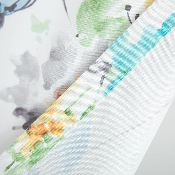 Leeva Farmhouse Style Valances for Windows, Watercolor Flower Print Valance - Image 5