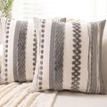 Boho Throw Pillow Covers 18x18 Set of 2 Farmhouse Decorative Cushion Case by Unknown