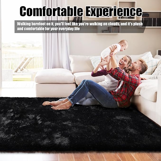 9x12 Fluffy Area Rugs for Living Room, Large Fuzzy Shag Area Rug for Bedroom - Image 5