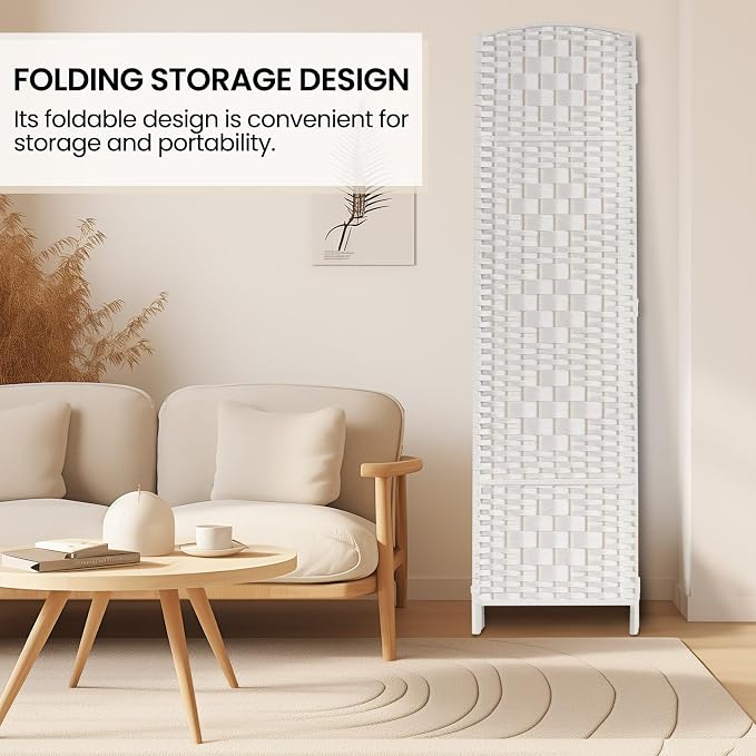 Rose Home Fashion Room Divider, 6 ft Tall Room Dividers and Folding Privacy - Image 5