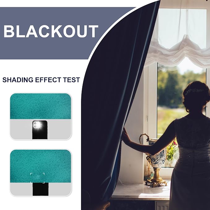 JIUZHEN Blackout Curtains for Bedroom– Thermal Insulated, Noise Reducing Room - Image 3