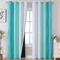 Estelar Textiler Teal and Grayish White Blackout Curtains 108 Inches Long by ESTELARTEXTILER