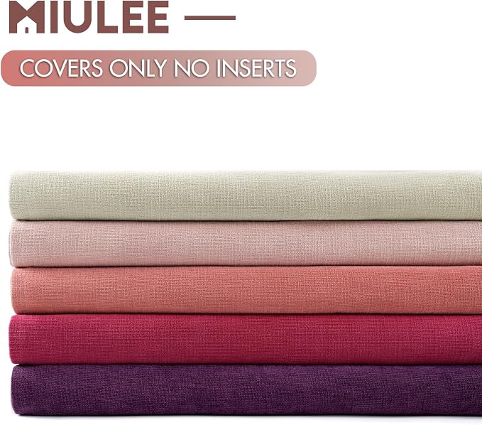 MIULEE Cream Couch Pillow Covers 18x18 Inch - Image 6