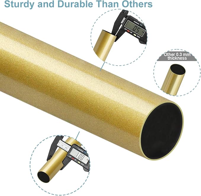 Byondeth Curtain Rods for Windows 16 to 200 Inches Adjustable Length 1 Inch - Image 8