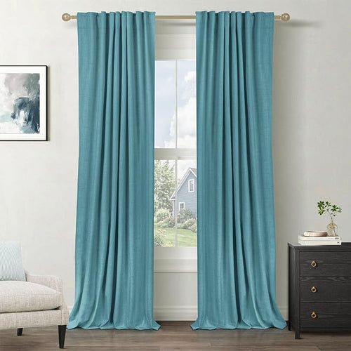 100% Blackout Shield Linen Blackout Curtains by 100BlackoutShield
