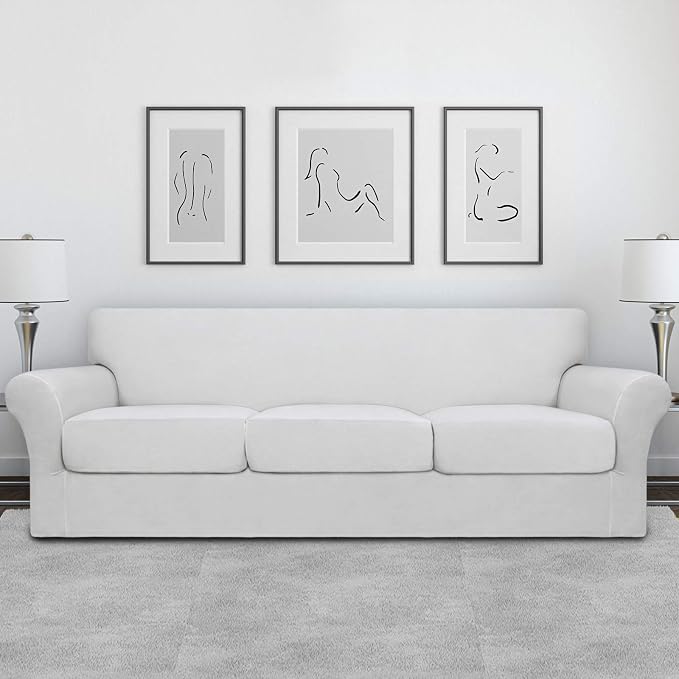 Easy-Going 4 Pieces Oversized Stretch Soft Couch Cover - Image 2