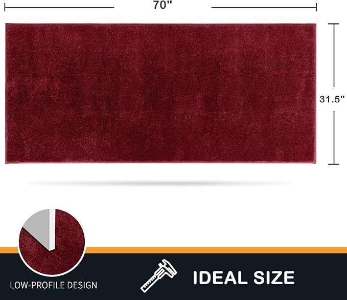 PURRUGS Dirt Trapping Door Mat 31.5" x 70", Non-Slip Machine Washable Entryway - Image 2