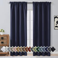 OVZME Navy Blue Blackout Curtains by OVZME