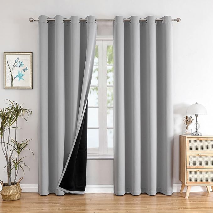 ChrisDowa 100% Blackout Curtains 102 inch Long by ChrisDowa