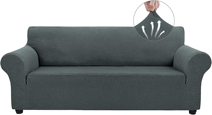 Asnomy Couch Covers for 3 Cushion Couch Stretch Sofa Covers Slipcovers by Asnomy