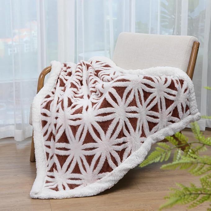 LOMAO Sherpa Fleece Blanket for Mom Cozy Soft Throw Blanket for Women Men - Image 2