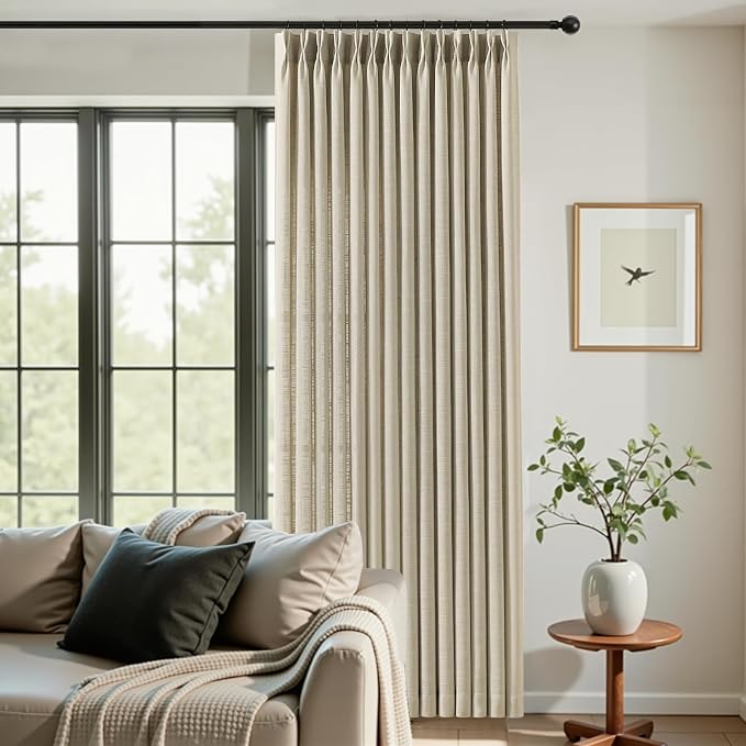 IVAPUPU Pinch Pleated Curtains 90 Inch Long 2 Panels - Image 2