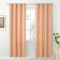 BGment Peach Linen Curtains 80 Inch Length by BGment