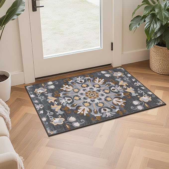 HEBE Washable Kitchen Rugs Sets of 3, Non Slip Absorbent Kitchen Rugs and Mats - Image 9