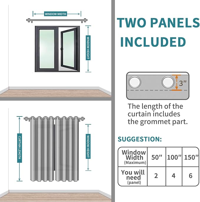 BGment Baby Blue Short Curtains - Image 7