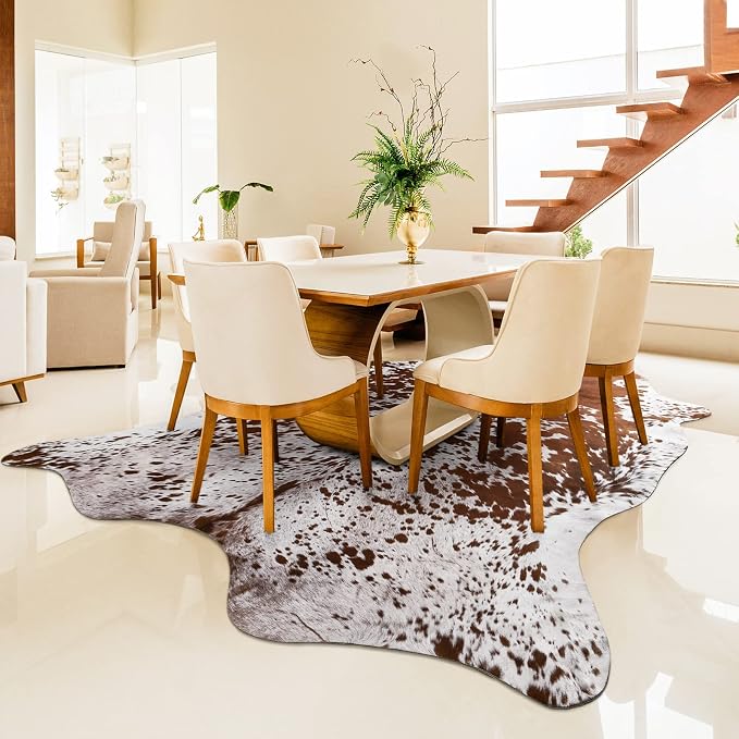 Easycozy Faux Cowhide Large Cow Print Rug by HomeWesternDecoration